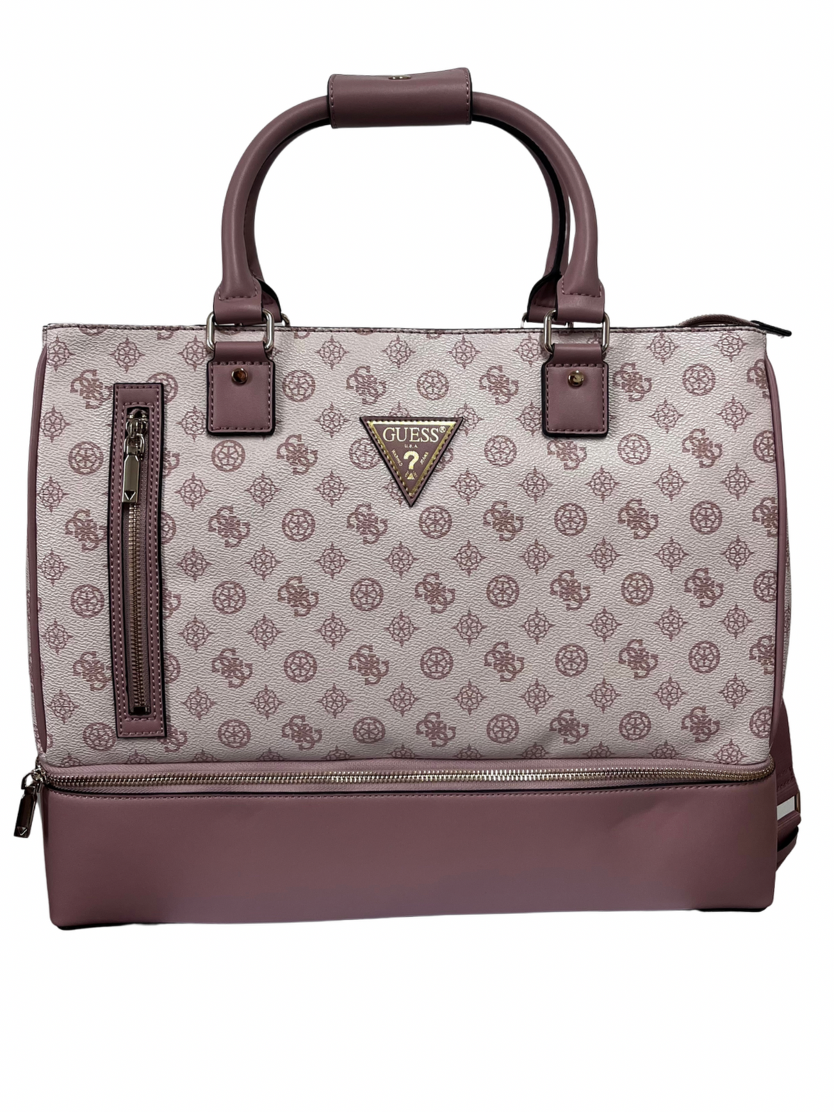 Guess Light Nude and Pink Logo Travel Bag