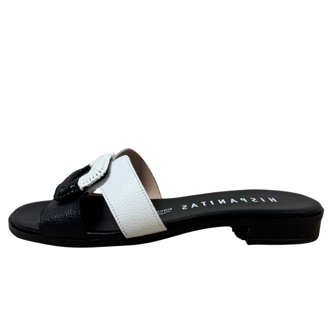 Hispanitas Black &amp; White Slip On Sandals