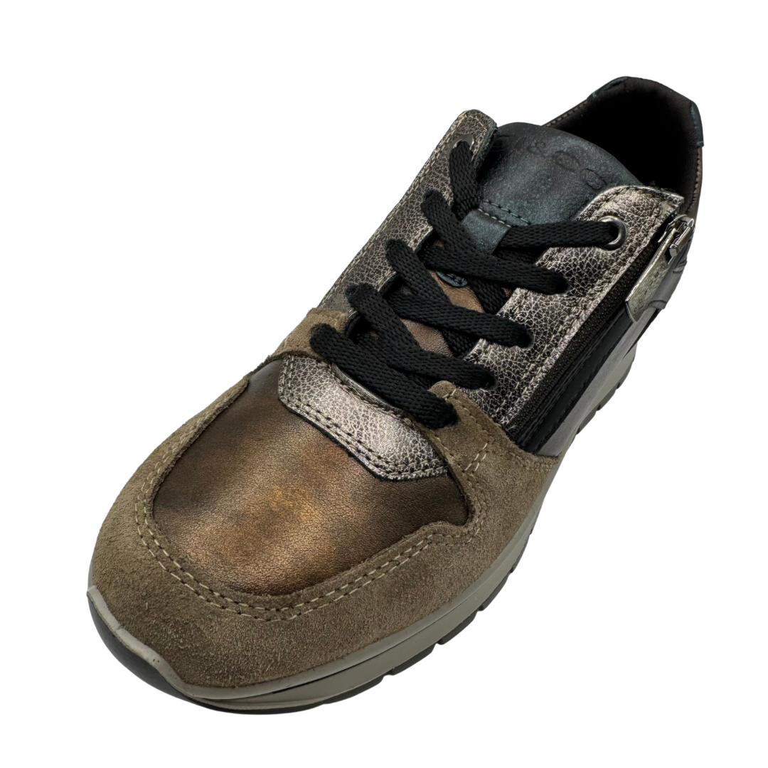Igi &amp; Co Taupe &amp; Bronze Trainers