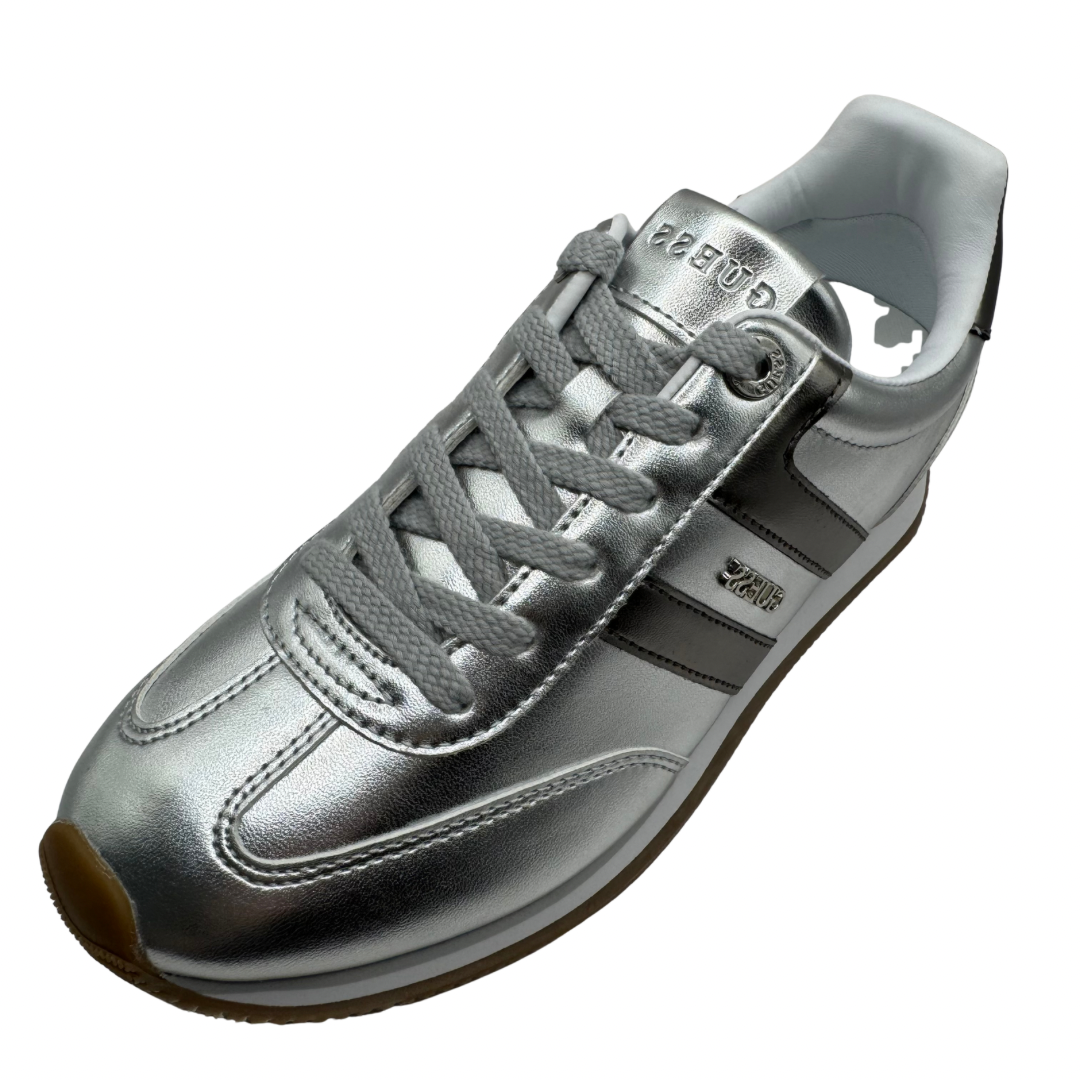 Guess Silver Metallic Trainers