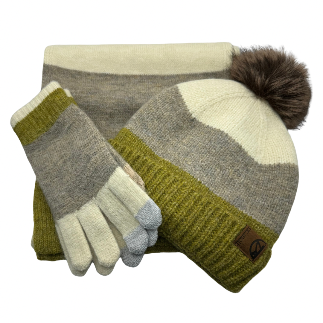 Pepe Moll Green, Grey &amp; Cream Winter Set