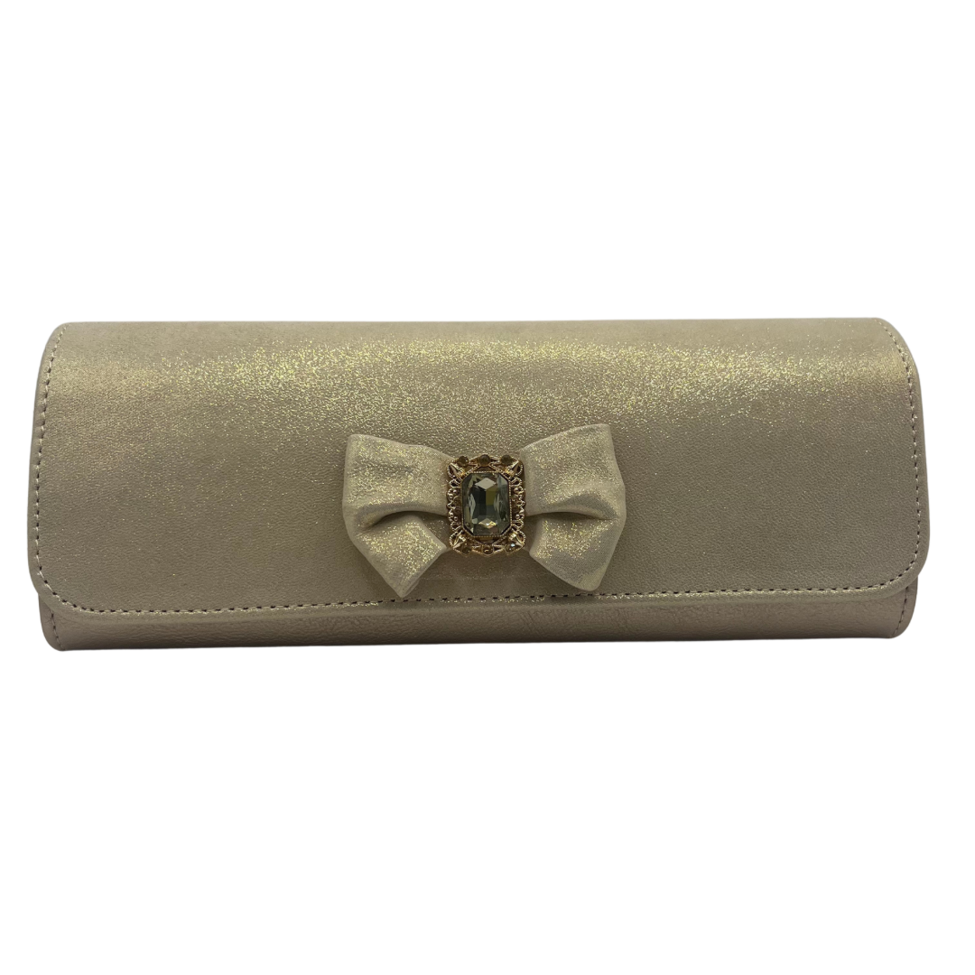 Emis Gold Bow Clutch Bag