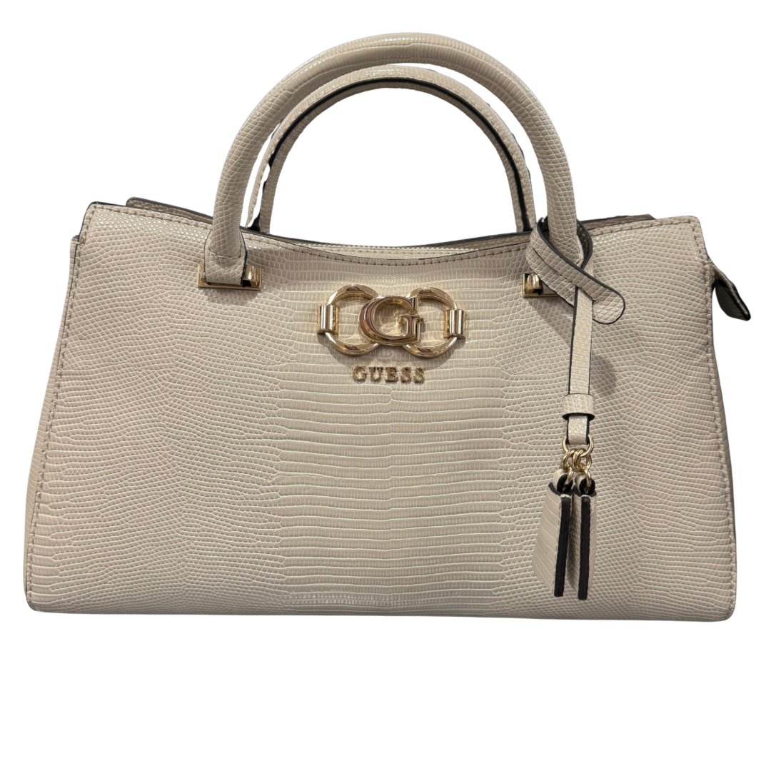 Guess Taupe Croc Print Handbag