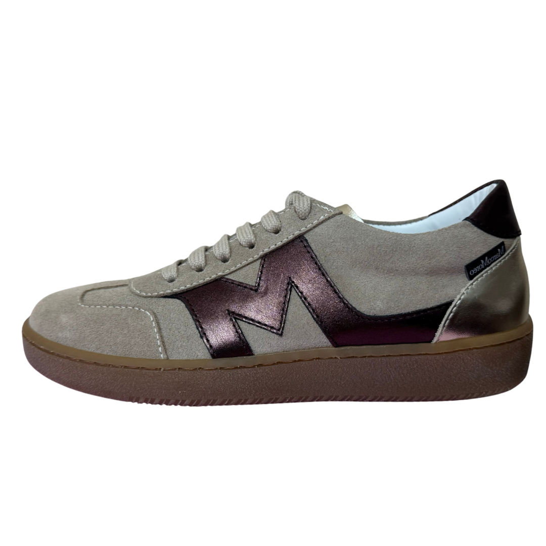 Marco Moreo Beige & Wine Trainers
