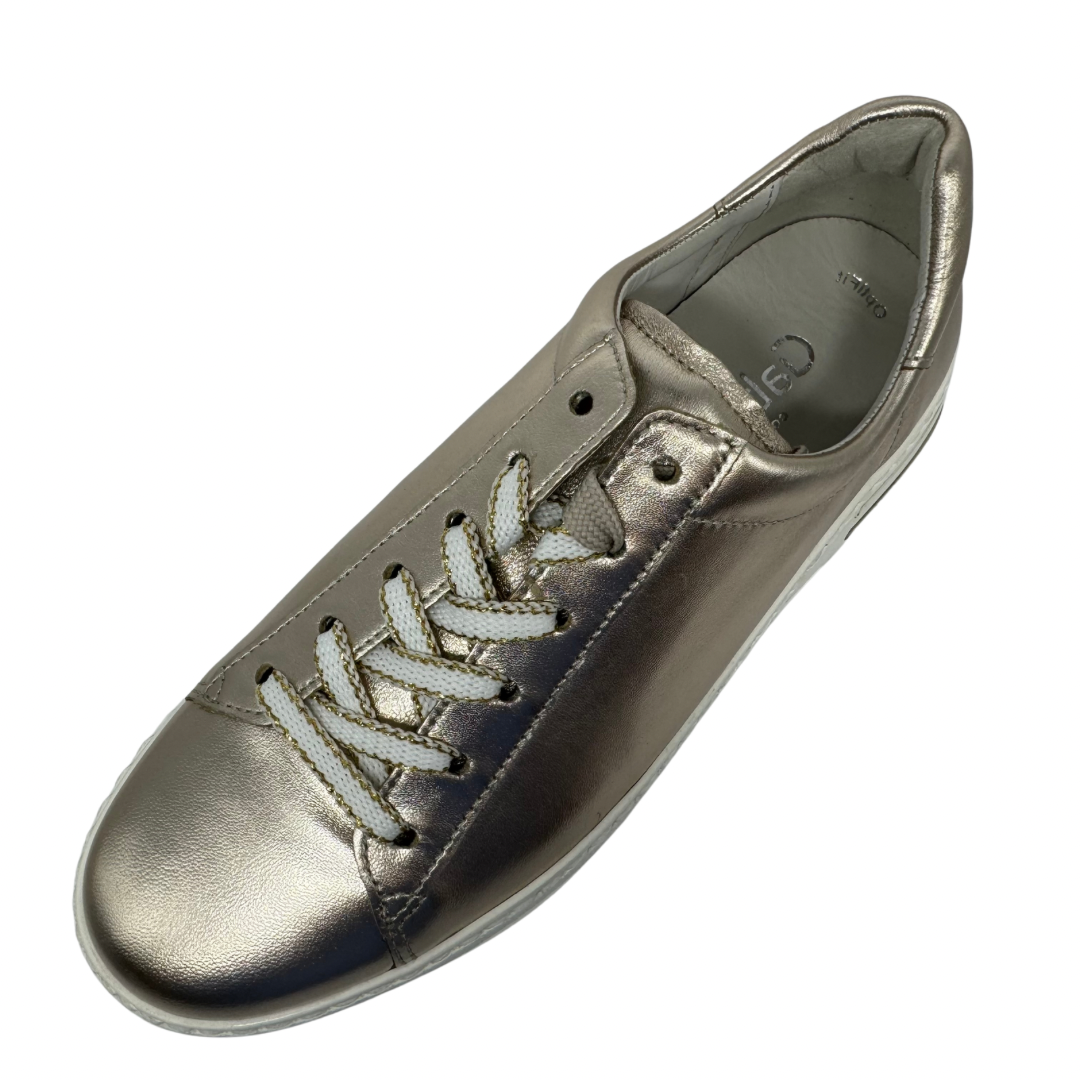 Gabor Gold Leather Trainers