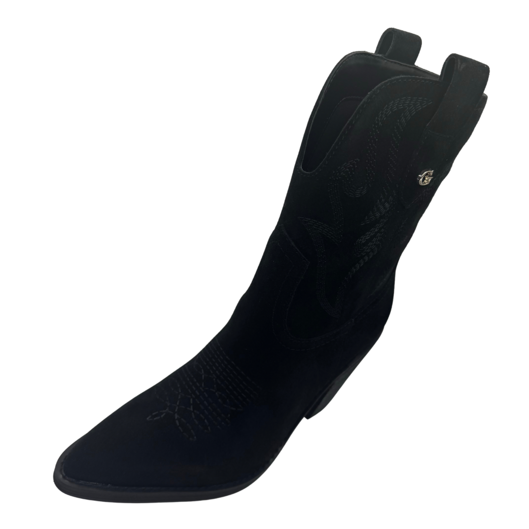 Guess Black Block Heel Cowboy Boots