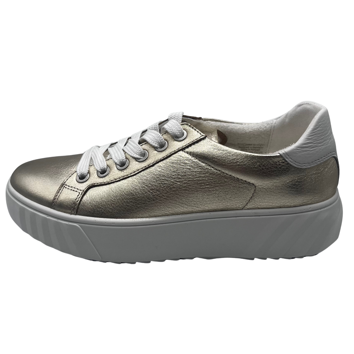 Ara Gold Leather Trainer