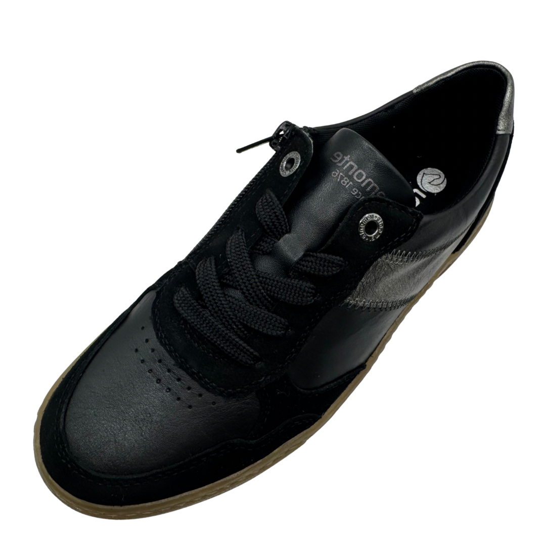 Remonte Black &amp; Pewter Trainers