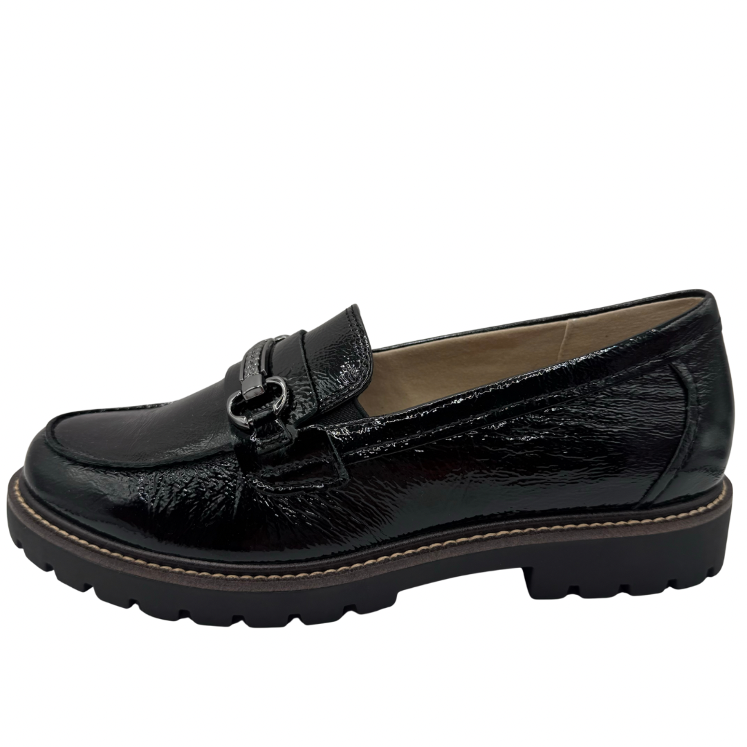 Caprice Black Patent Loafers
