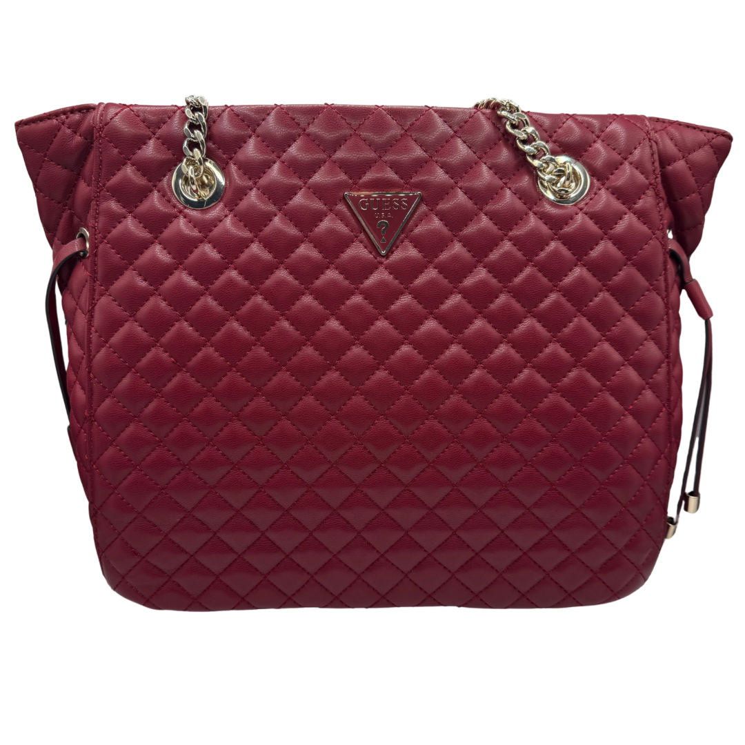 Guess Claret Quilted Handbag