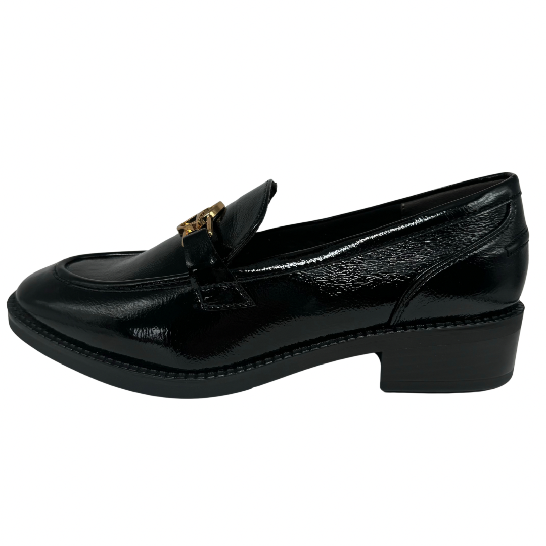 Tamaris Black Patent Loafers