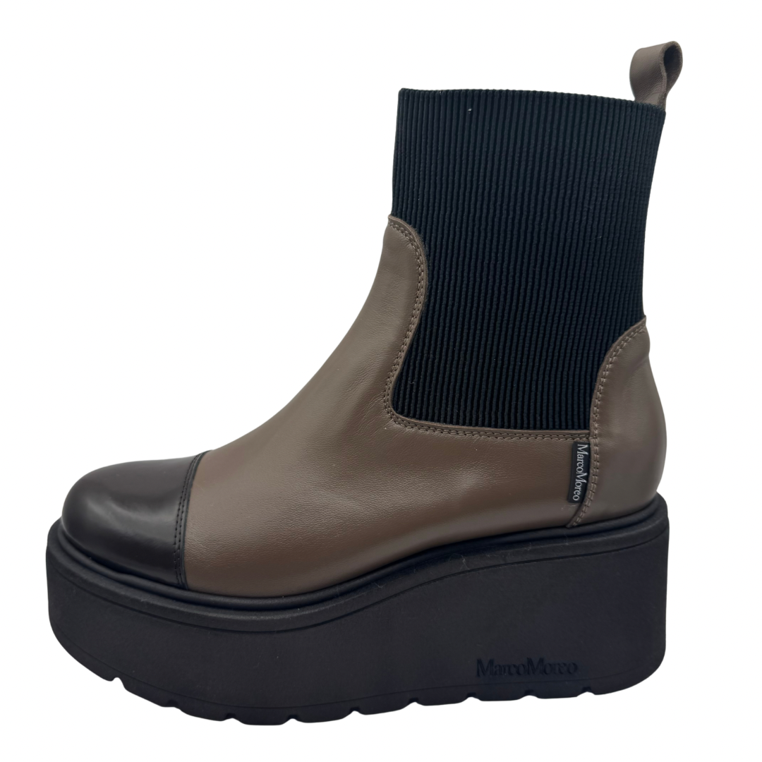 Marco Moreo Brown Wedge Platform Boots