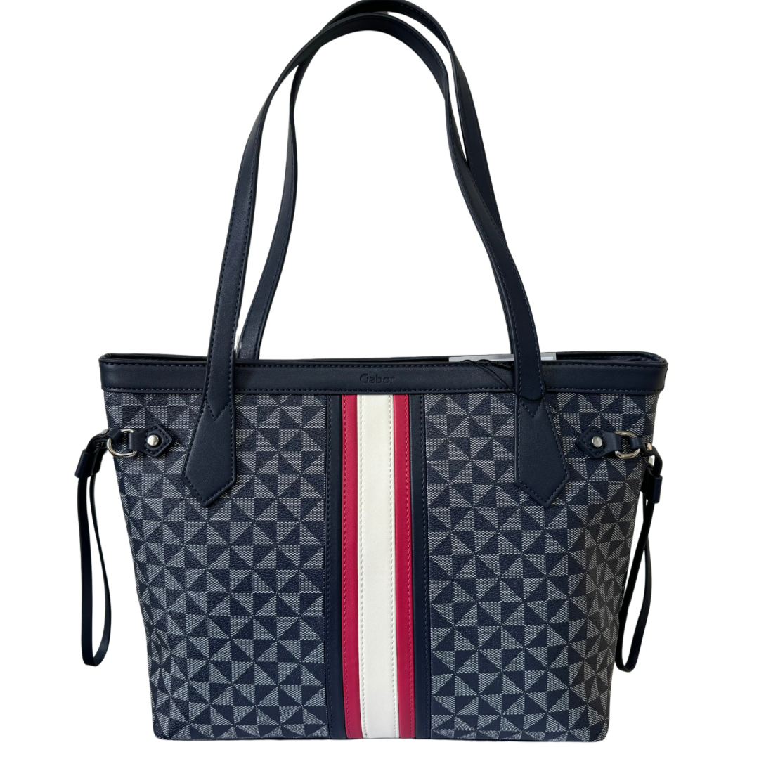 Gabor Navy Triangle Design Handbag