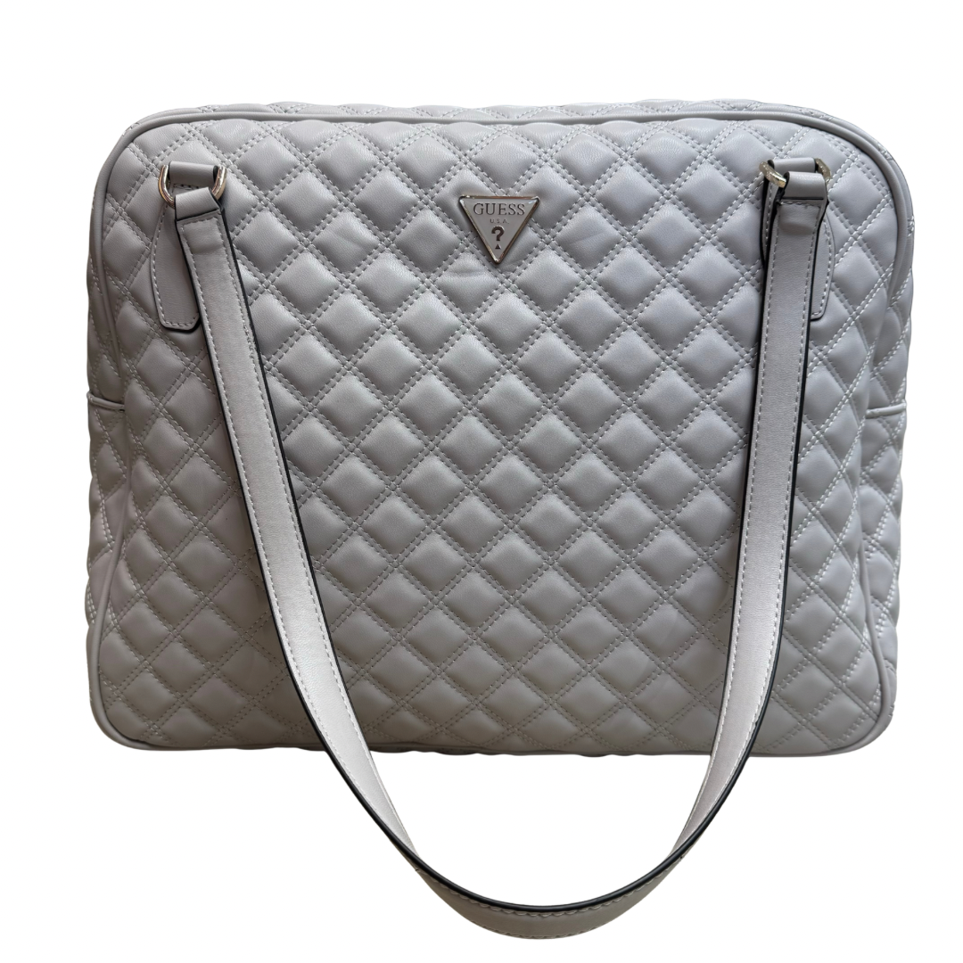 Guess Light Grey Quilted Weekend Bag