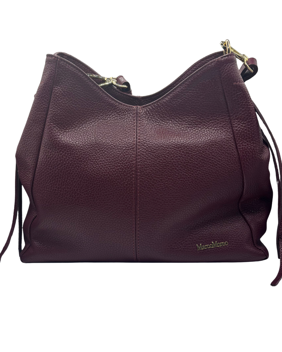 Marco Moreo Wine Handbag with Extendable Strap