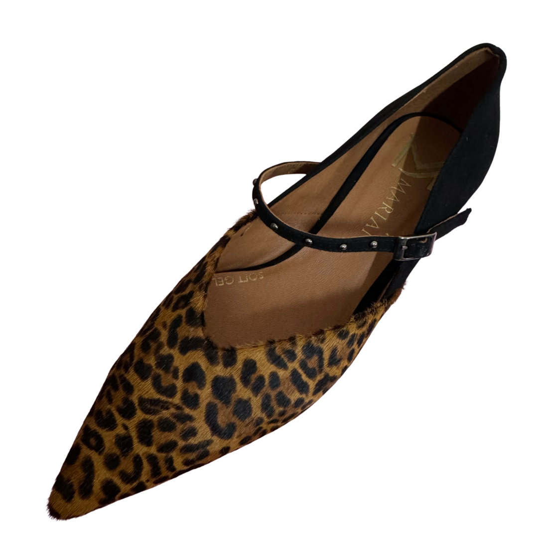 Marian Leopard Print Pointed Block Heel Shoe