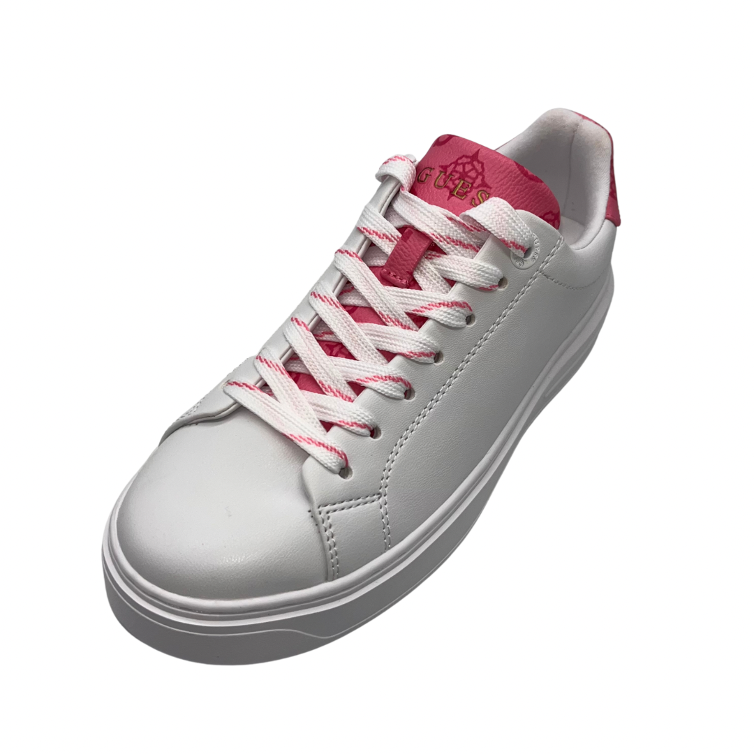 Guess White and Pink Trainers