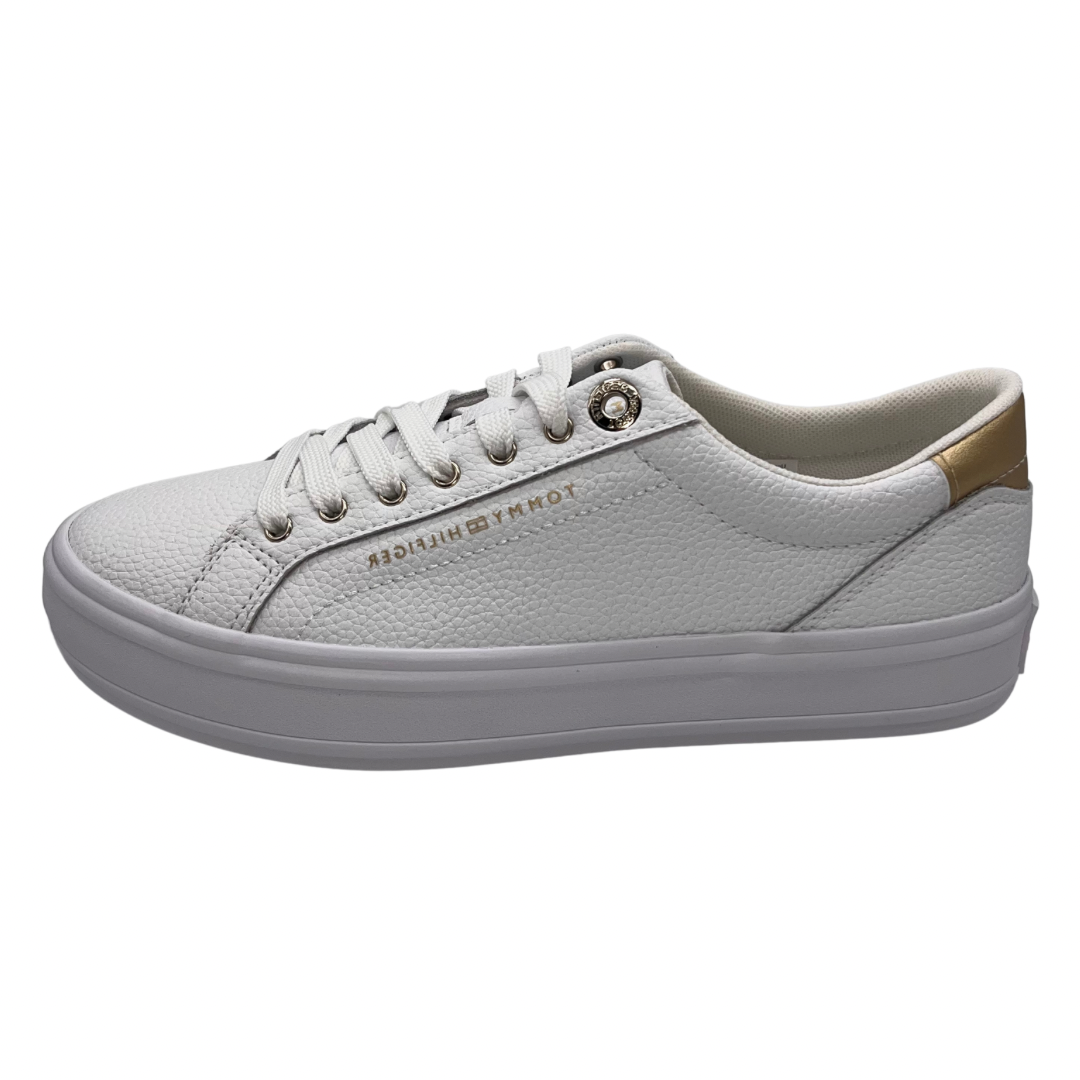 Tommy Hilfiger White Leather Trainers