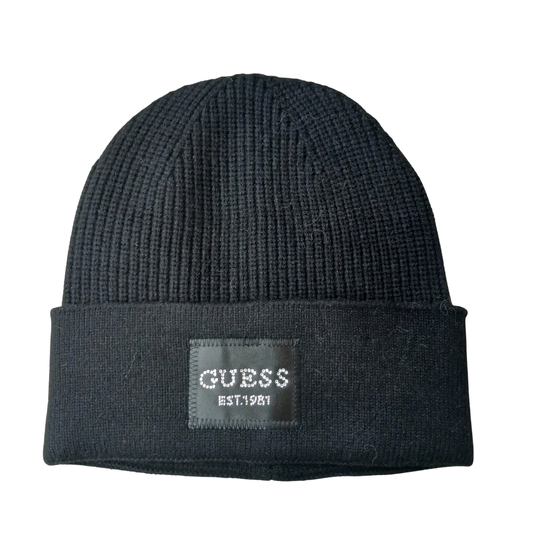 Guess Black Hat with Diamante Detail