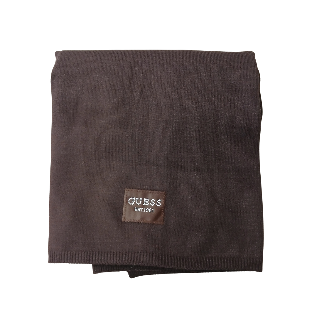 Guess Brown Scarf with Diamante Detail